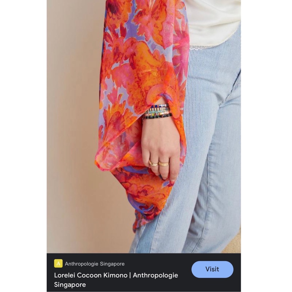 Sold out - ANTHROPOLOGIE - Cocoon wrap Coral, One Size - Picture 4 of 4